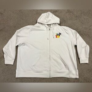 Authentic Disney Parks Embroidered 2020 Full Zip White Hoodie Women’s Plus Sz 3X